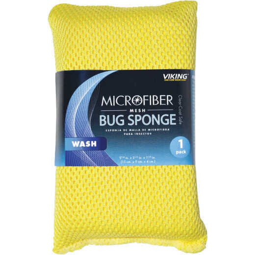 Viking 3-1/2 In. W x 6 In. L x 1-1/2 In. W Microfiber Mesh Car Wash Sponge