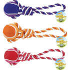 Westminster Pet Ruffin' it Giant Tennis Ball Rope Tug Dog Toy Image 1